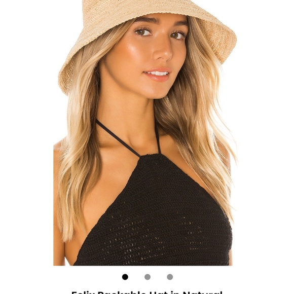 Janessa Leone Beige Straw Hat - Picture 2 of 6